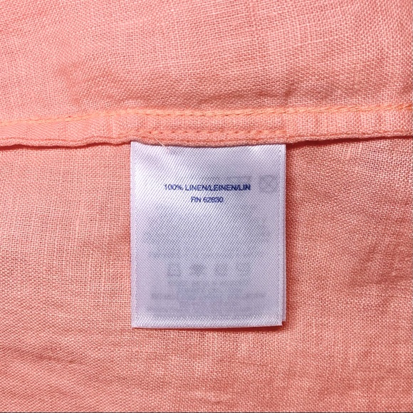 2/$50 - New Lands End Boho Peasant Linen Blouse - Picture 8 of 12